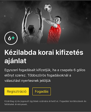 Kézilabda korai kifizetés ajánlat - bet365