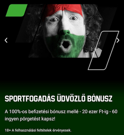 Unibet üdvözlő bónusz.