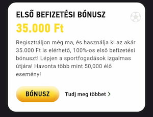 FEZbet első befizetési bónusz