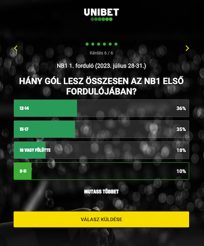 NB1 ingyenes tippjáték az Unibeten.