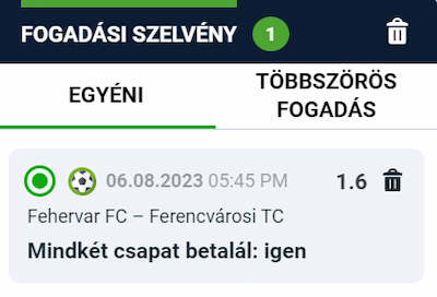 Fehérvár-Ferencváros fogadási tipp.