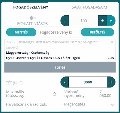 Magyarország-Csehország fogadás a 22beten.