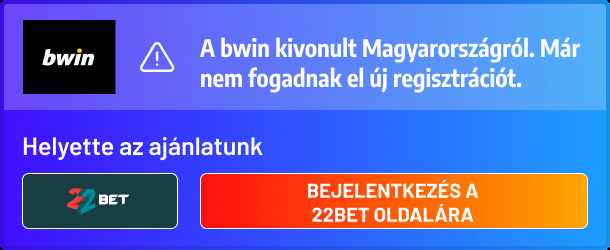 A bwin helyett a 22bet-et ajánljuk