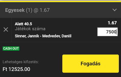 Unibet - Sinner-Medvedev